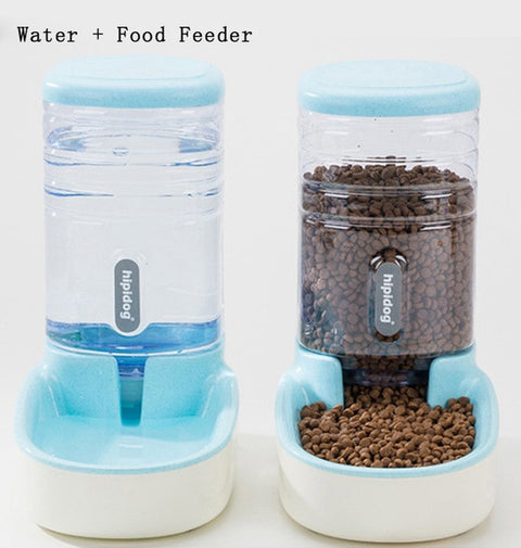  Petshy 3.8L Pet Cat Automatic Feeders Plastic Dog Water Bottle Large Capacity Food Water Dispenser Cats Dogs Feeding Bowls