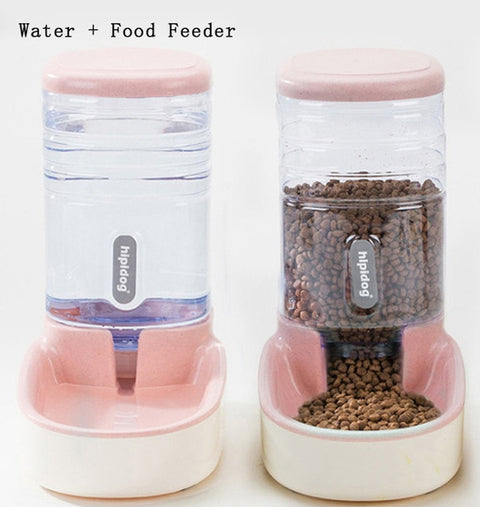  Petshy 3.8L Pet Cat Automatic Feeders Plastic Dog Water Bottle Large Capacity Food Water Dispenser Cats Dogs Feeding Bowls