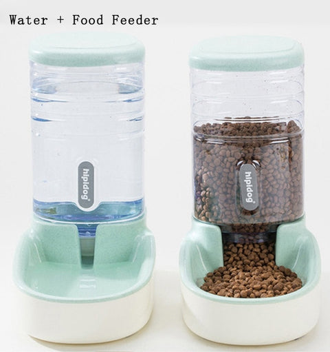  Petshy 3.8L Pet Cat Automatic Feeders Plastic Dog Water Bottle Large Capacity Food Water Dispenser Cats Dogs Feeding Bowls