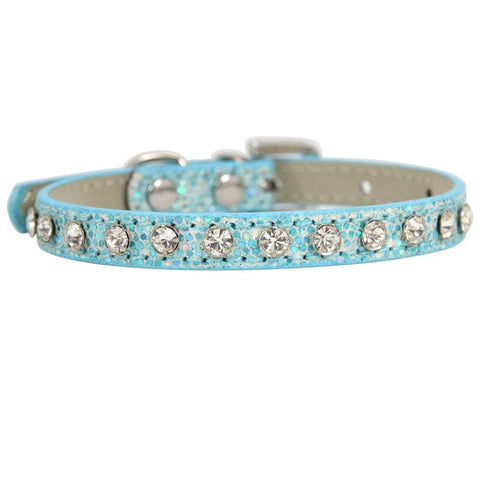  SUPREPET Shining Diamond Rhinestone Cat Collar Puppy Baby Dog Cat Collar Leather Strap for Kitten Accessories