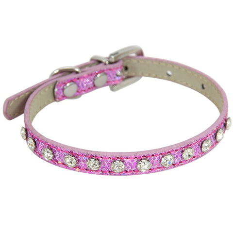  SUPREPET Shining Diamond Rhinestone Cat Collar Puppy Baby Dog Cat Collar Leather Strap for Kitten Accessories