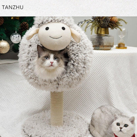 Sheep Cat Nest Winter Cat Climbing Frame Cat Litter Cat Tree One Cat Toy Cat Toy Cat Litter Pet Supplies