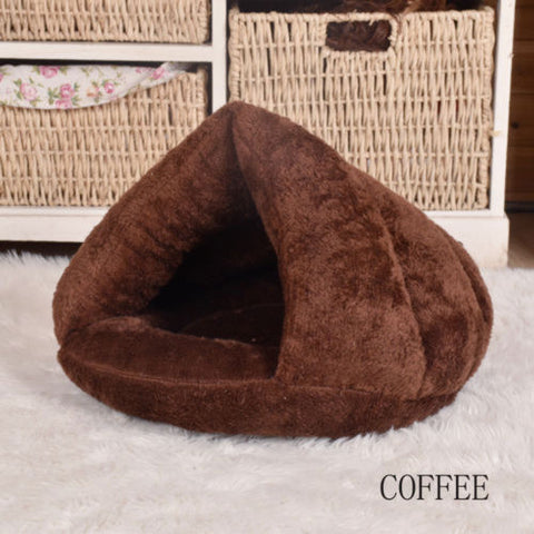  Pet Dog Cat Cave Igloo Bed Basket House Kitten Soft Cozy Indoor Cushion Kennel Hot