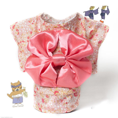  Japan Style Pet Cat Kimono small flower pet clothes dog cat kimono with Big bowknot Dress up necessary For Small Dog Cat